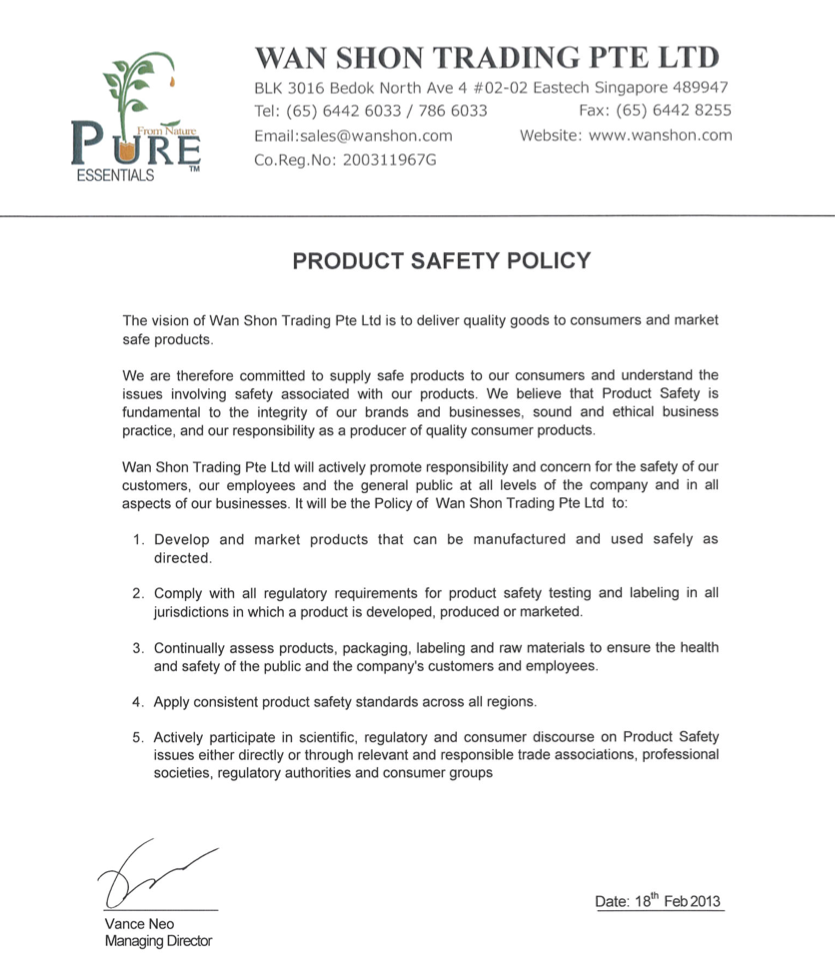 product safety essay